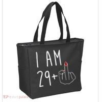 I Am 29 Plus Middle Finger Funny 30th Birthday Tote Bag thumb 2