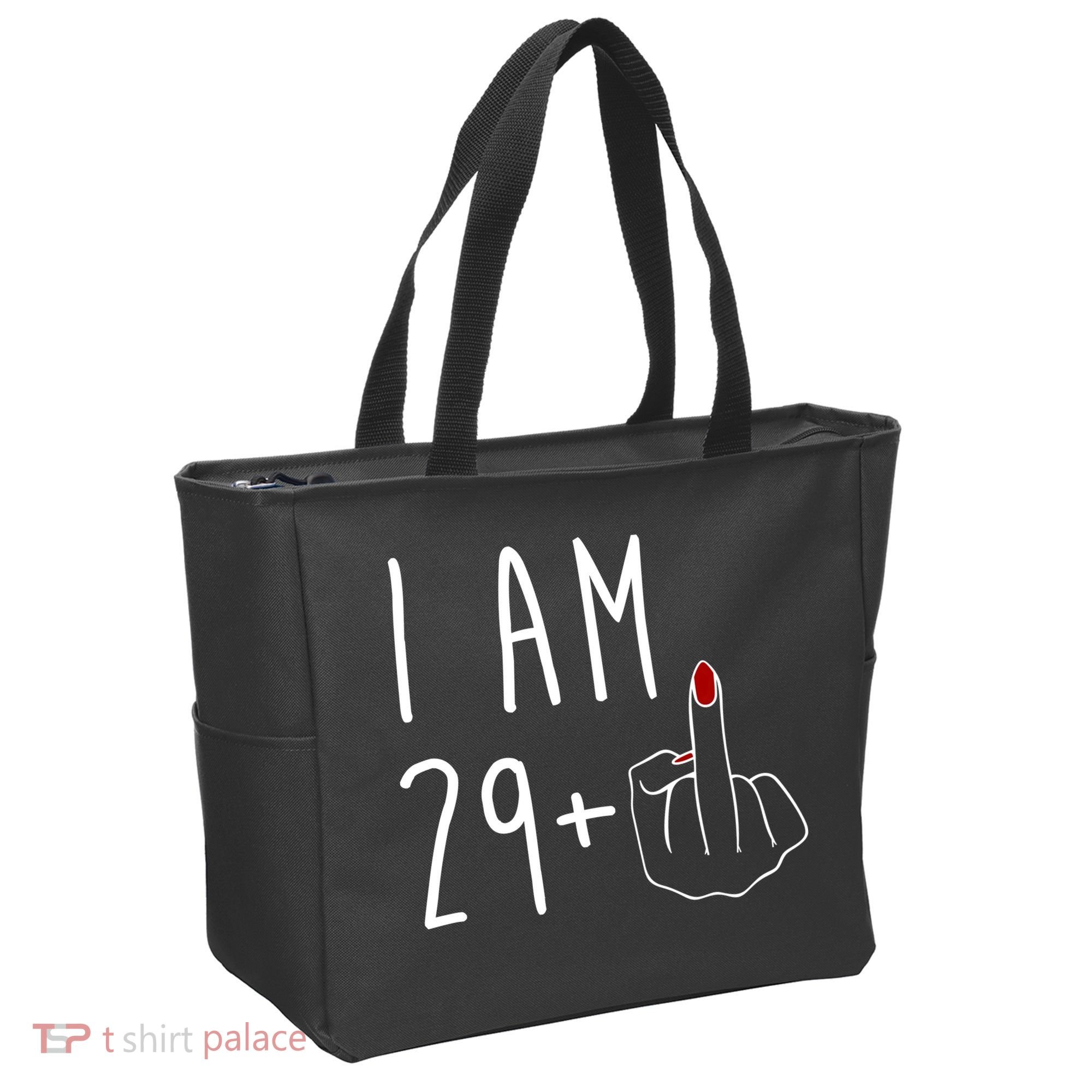 I Am 29 Plus Middle Finger Funny 30th Birthday Tote Bag