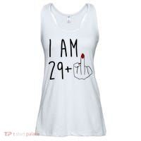 I Am 29 Plus Middle Finger Funny 30th Birthday Ladies Essential Flowy Tank thumb 0