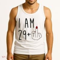 I Am 29 Plus Middle Finger Funny 30th Birthday Tank Top thumb 3
