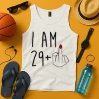 I Am 29 Plus Middle Finger Funny 30th Birthday Tank Top thumb 4