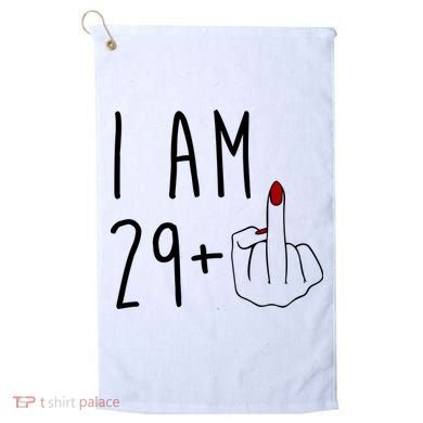 I Am 29 Plus Middle Finger Funny 30th Birthday Golf Towel