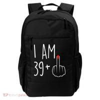 I Am 39 Plus 1 Middle Finger For A 40th Birthday Backpack thumb 0