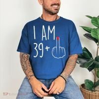 I Am 39 Plus 1 Middle Finger For A 40th Birthday Comfort Colors T-Shirt thumb 3
