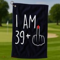 I Am 39 Plus 1 Middle Finger For A 40th Birthday Golf Towel thumb 1
