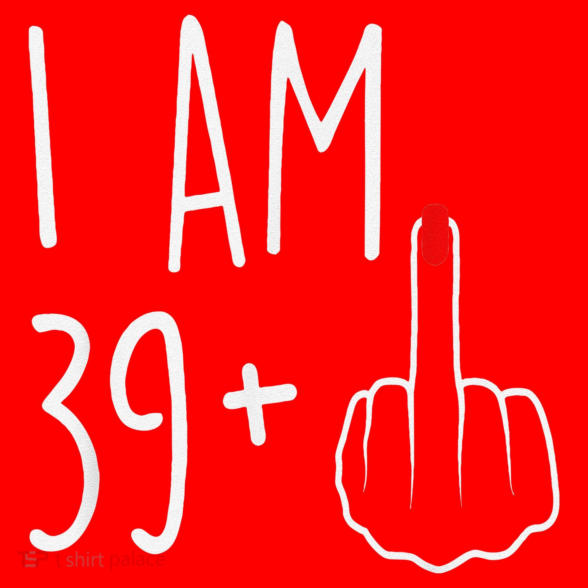 I Am 39 Plus 1 Middle Finger For A 40th Birthday Santa Hat