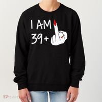 I Am 39 Plus 1 Middle Finger 40th Birthday Wo Mothers Day Women's Sweatshirt thumb 0