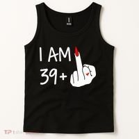 I Am 39 Plus 1 Middle Finger 40th Birthday Wo Mothers Day Tank Top thumb 2