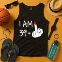 I Am 39 Plus 1 Middle Finger 40th Birthday Wo Mothers Day Tank Top thumb 4