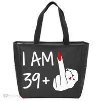 I Am 39 Plus 1 Middle Finger 40th Birthday Wo Mothers Day Tote Bag thumb 0