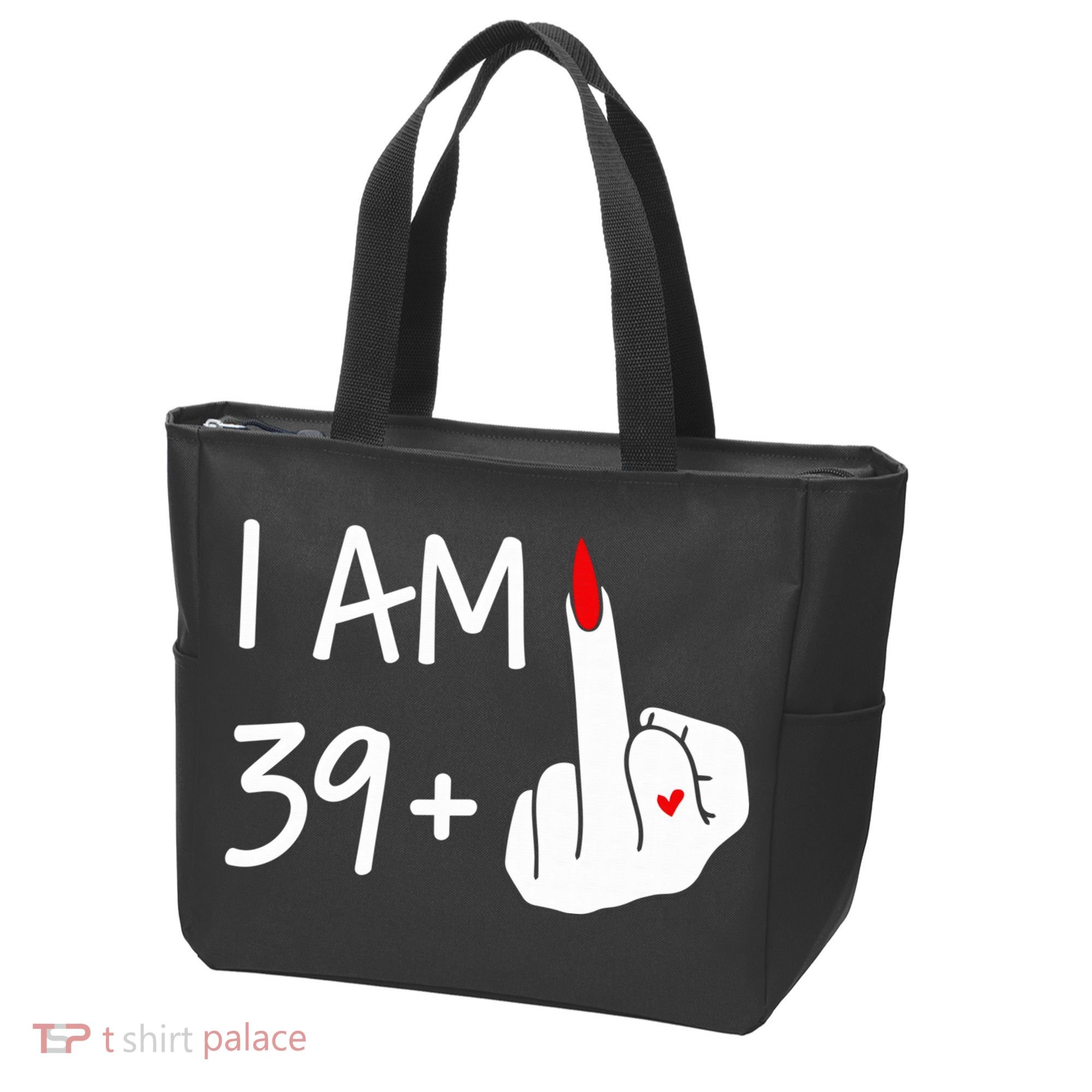 I Am 39 Plus 1 Middle Finger 40th Birthday Wo Mothers Day Tote Bag