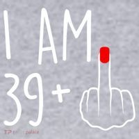 I Am 39 Plus 1 Middle Finger For A 40th Birthday For Women Women's Racerback Cropped Tank thumb 2