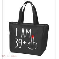 I Am 39 Plus 1 Middle Finger For A 40th Birthday For Women Tote Bag thumb 3