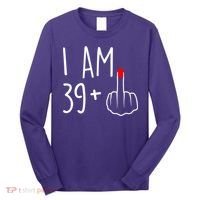 I Am 39 Plus 1 Middle Finger For A 40th Birthday For Women Long Sleeve Shirt thumb 0
