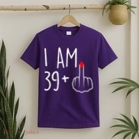 I Am 39 Plus 1 Middle Finger For A 40th Birthday For Women T-Shirt thumb 2