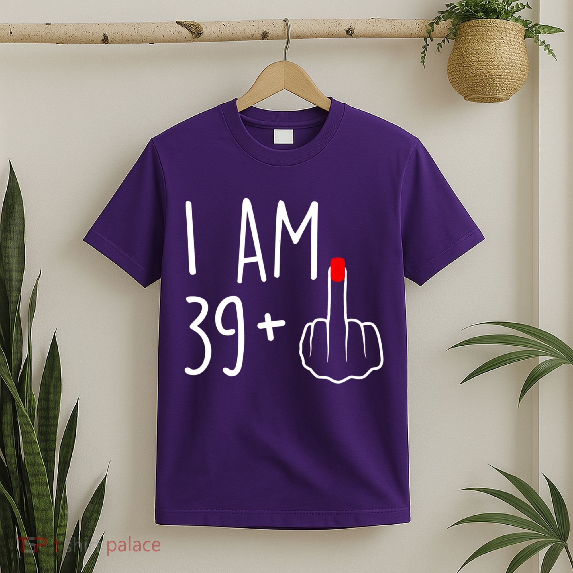 I Am 39 Plus 1 Middle Finger For A 40th Birthday For Women T-Shirt