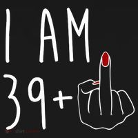 I Am 39 Plus Middle Finger Funny 40th Birthday Coaster thumb 2