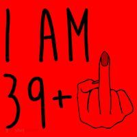 I Am 39 Plus Middle Finger Funny 40th Birthday Santa Hat thumb 1