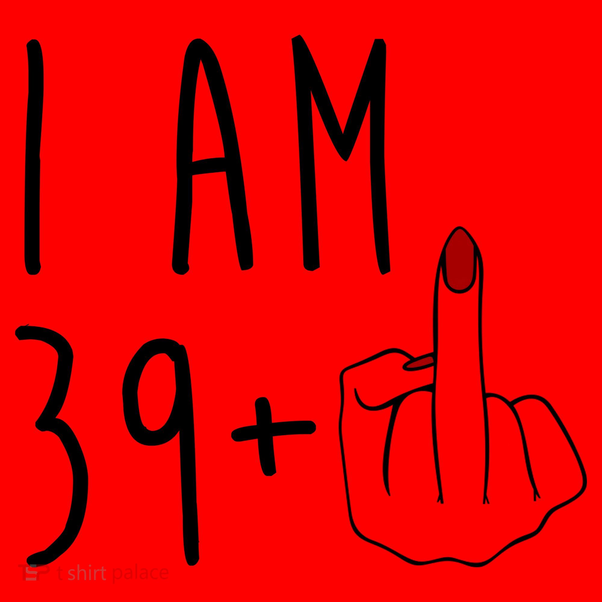 I Am 39 Plus Middle Finger Funny 40th Birthday Santa Hat