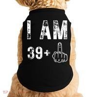 I Am 39 Plus Middle Finger 40th Birthday Gift Doggie Tank thumb 0