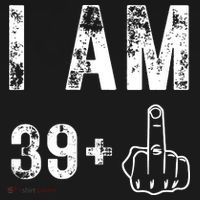 I Am 39 Plus Middle Finger 40th Birthday Gift USA-Made Doggie Bandana thumb 2