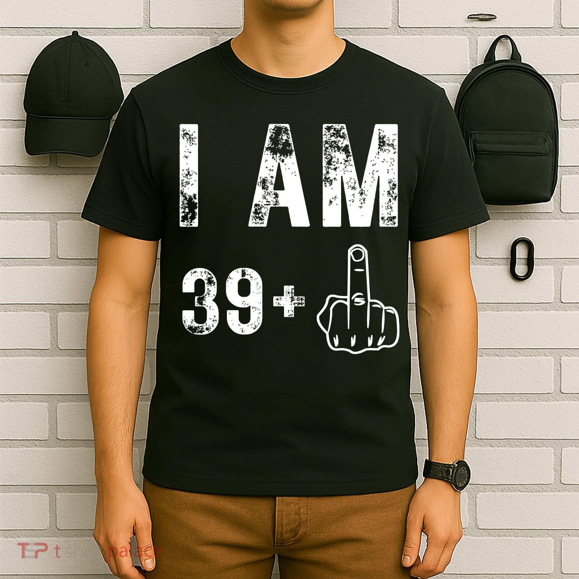 I Am 39 Plus Middle Finger 40th Birthday Gift T-Shirt