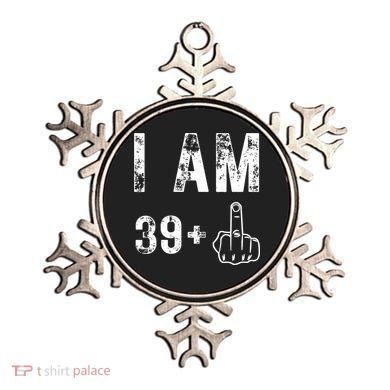 I Am 39 Plus Middle Finger 40th Birthday Gift Ornament