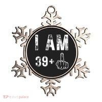 I Am 39 Plus Middle Finger 40th Birthday Gift Ornament thumb 0