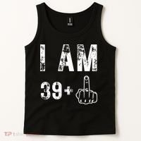 I Am 39 Plus Middle Finger 40th Birthday Gift Tank Top thumb 2