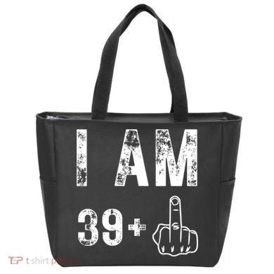 I Am 39 Plus Middle Finger 40th Birthday Gift Tote Bag