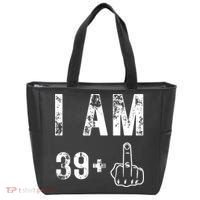 I Am 39 Plus Middle Finger 40th Birthday Gift Tote Bag thumb 0