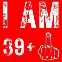 I Am 39 Plus Middle Finger 40th Birthday Gift Santa Hat thumb 1