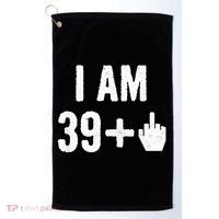 I Am 39 Plus 1 Middle Finger Golf Towel thumb 0