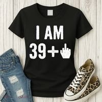 I Am 39 Plus 1 Middle Finger Women's T-Shirt thumb 3