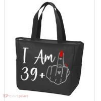 I Am 39 Plus 1 Middle Finger For A 40th Birthday Tote Bag thumb 3