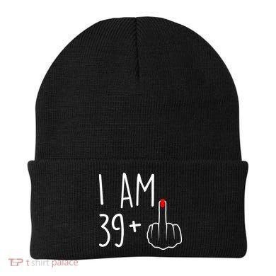 I Am 39 Plus 1 Middle Finger For A 40th Birthday Beanie