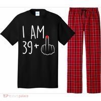 I Am 39 Plus 1 Middle Finger For A 40th Birthday Pajama Set thumb 0
