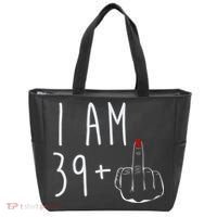 I Am 39 Plus 1 Middle Finger For A 40th Birthday For Wo Tote Bag thumb 0