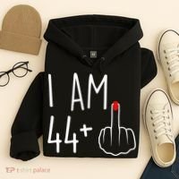 I Am 44 Plus 1 Middle Finger For A 45th Birthday Hoodie thumb 4
