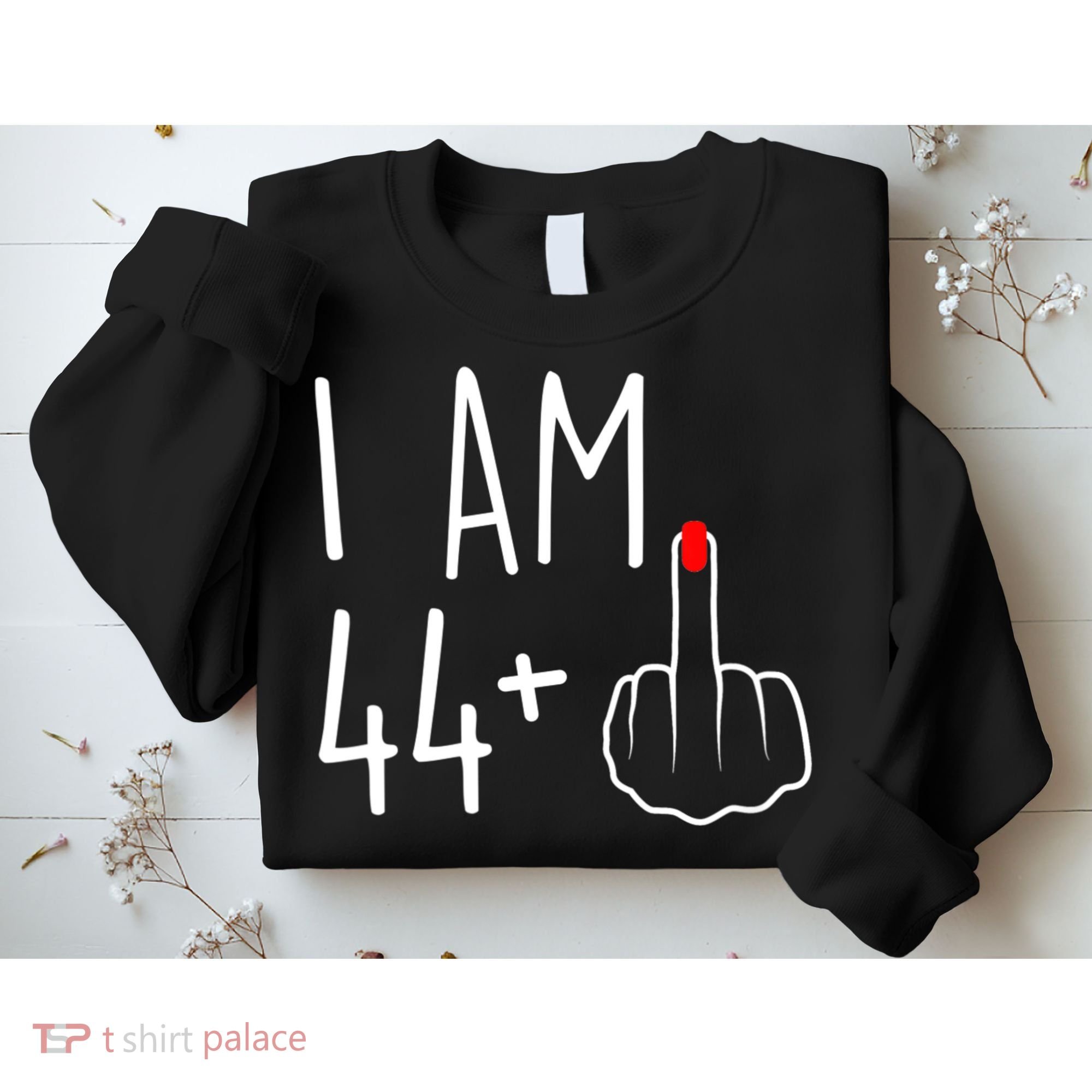 I Am 44 Plus 1 Middle Finger For A 45th Birthday Sweatshirt