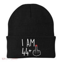 I Am 44 Plus 1 Middle Finger For A 45th Birthday Beanie thumb 0