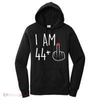 I Am 44 Plus 1 Middle Finger For A 45th Birthday Women's Hoodie thumb 0