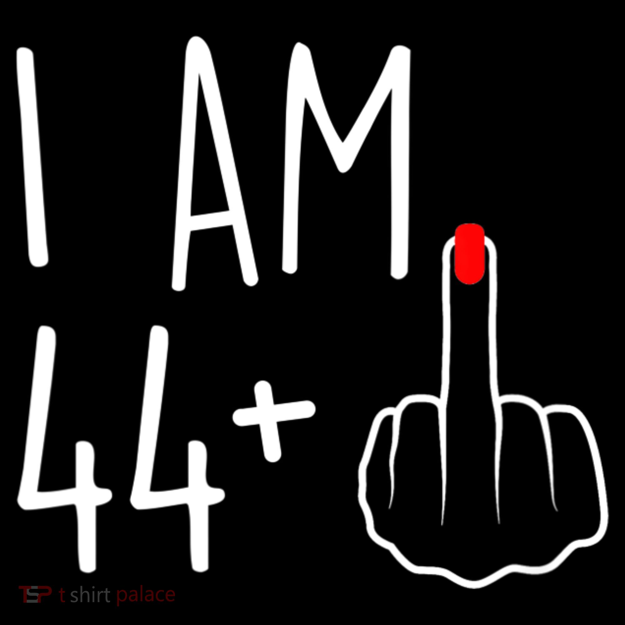 I Am 44 Plus 1 Middle Finger For A 45th Birthday Women's Hoodie