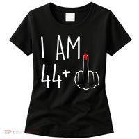 I Am 44 Plus 1 Middle Finger For A 45th Birthday Women's T-Shirt thumb 0