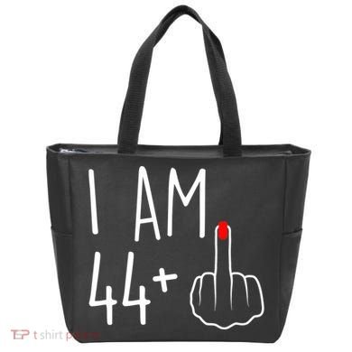 I Am 44 Plus 1 Middle Finger For A 45th Birthday Tote Bag