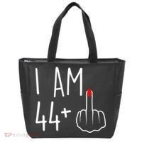 I Am 44 Plus 1 Middle Finger For A 45th Birthday Tote Bag thumb 0
