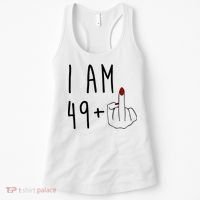 I Am 49 Plus Middle Finger Funny 50th Birthday Women's Tank Top thumb 0