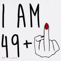 I Am 49 Plus Middle Finger Funny 50th Birthday Women's Tank Top thumb 5