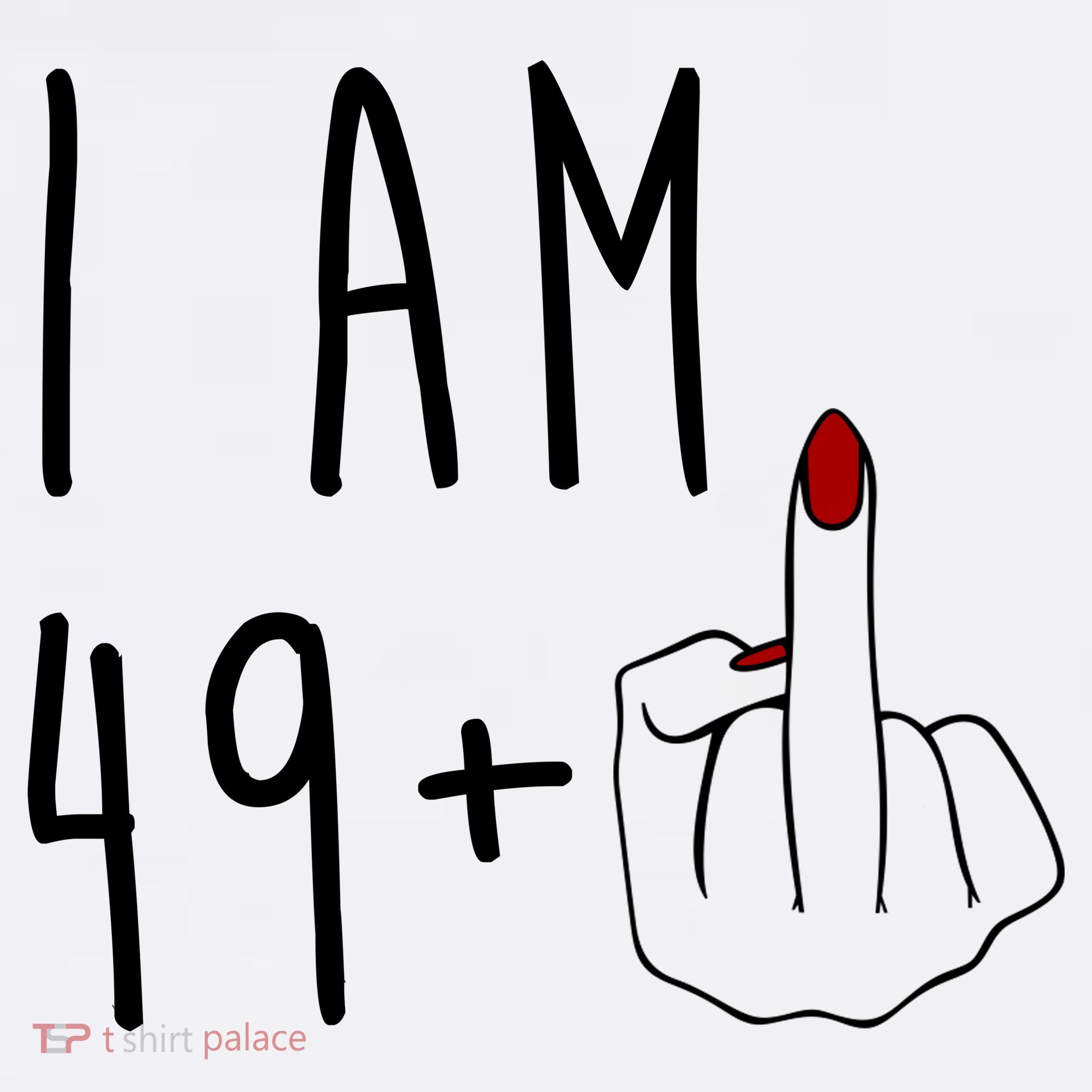 I Am 49 Plus Middle Finger Funny 50th Birthday Women's Tank Top