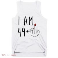 I Am 49 Plus Middle Finger Funny 50th Birthday Tank Top thumb 0